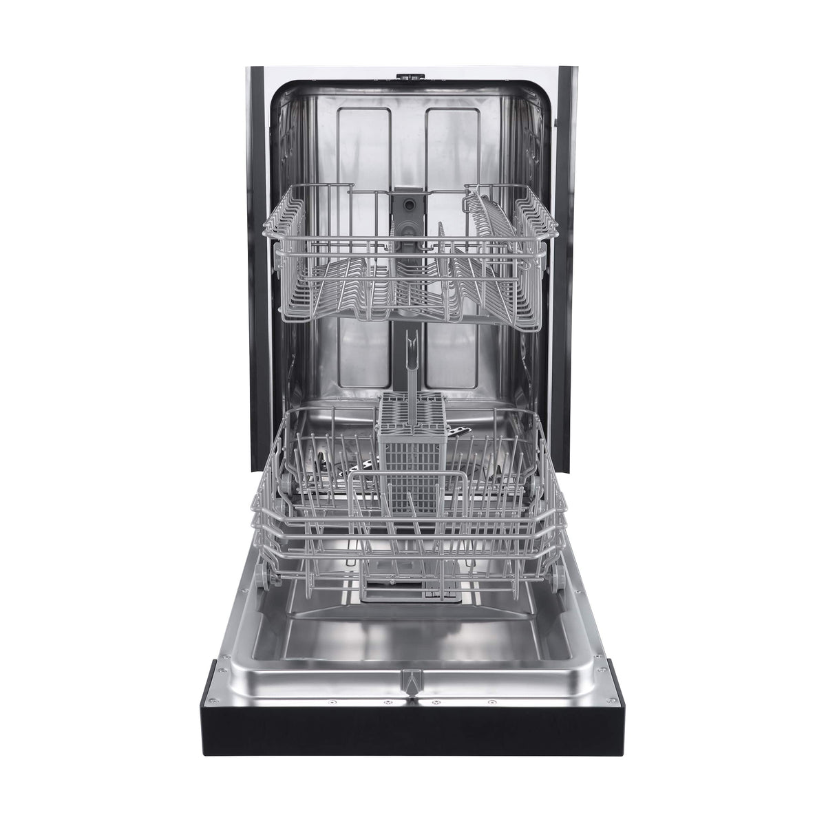 Forno Appliances - Polo 18" Compact Front Control Built-In Stainless Steel Tub Dishwasher, 52dBA - Black