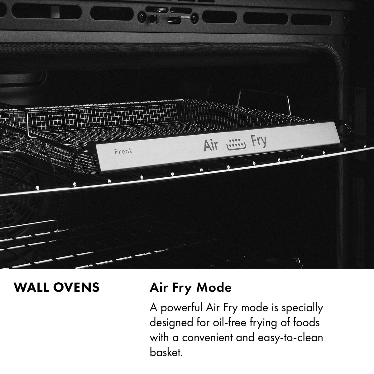 ZLINE - Autograph 30 in. 5 cu. ft. Built-In Single Wall Oven with Air Fry & Self Clean with Bronze Accents - Stainless Steel