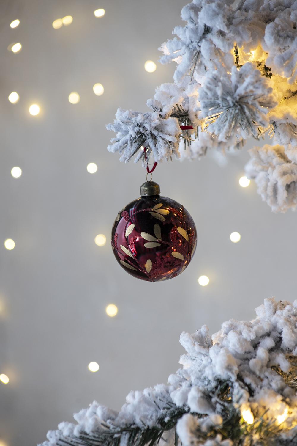 Christmas Ball Glass Decorative Hanging Ball Christmas Tree Ornaments, For Holiday Party Decorations