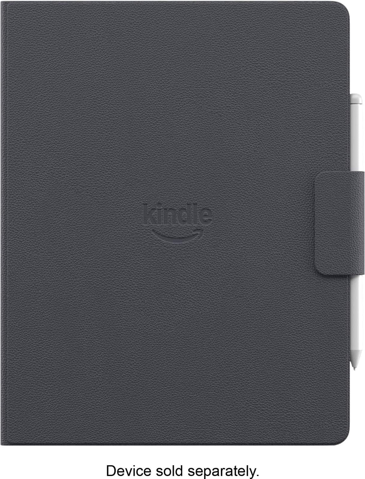 Amazon - Kindle Scribe Executive Folio Cover with Magnetic Attach, Sleek Protective Case - Premium Leather - Graphite