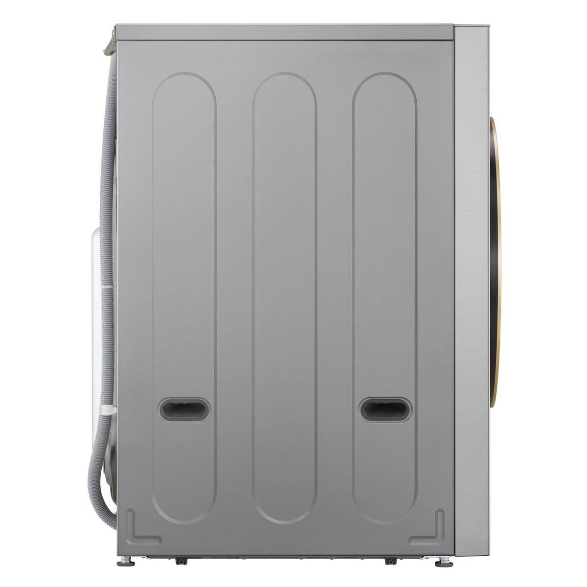 LG - SIGNATURE 5.8 Cu. Ft. Mega Capacity High-Efficiency Stackable Smart Front Load Washer with Steam and ezDispense - Platinum Steel