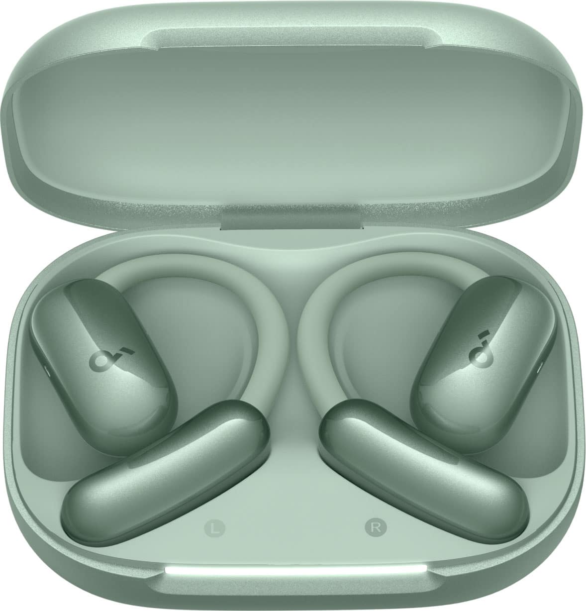 Soundcore - by Anker AeroFit 2 A.I. Assistant Open-Ear Bluetooth Headphones with Real-Time Translation and Adjustable Ear Hooks - Sage Green