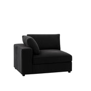 Sofá seccional modular esquinero - Negro