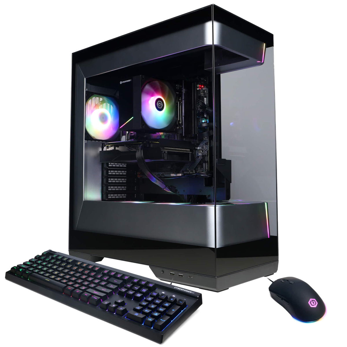 CyberPowerPC - Gaming Desktop - AMD Ryzen 7 8700F 2024 - AMD Radeon RX 9060 8GB - 16GB DDR5 Memory - 1TB SSD Storage - Black