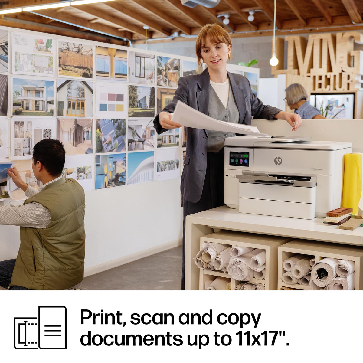 HP - OfficeJet Pro 9730e Wireless AI-Enabled Wide Format AiO Inkjet Printer w/ 3 Months of Instant Ink - White