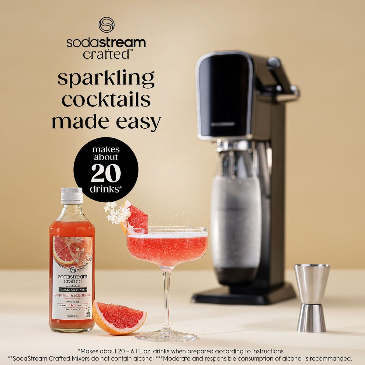 SodaStream - Crafted Mixers  Elderflower Grapefruit Drink Mix 3-Pack