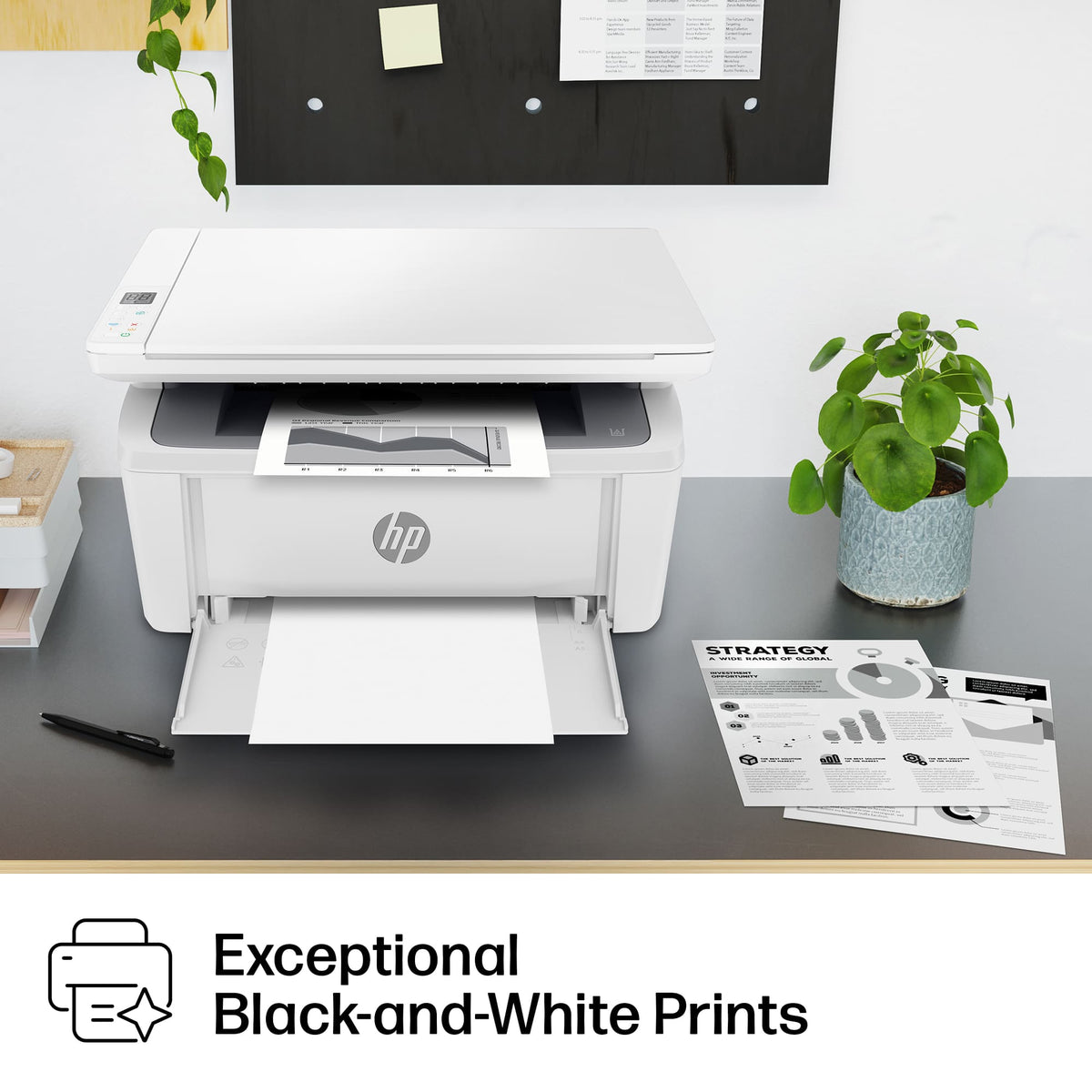 HP - LaserJet M140w Wireless AI-Enabled Black and White Laser Printer - White