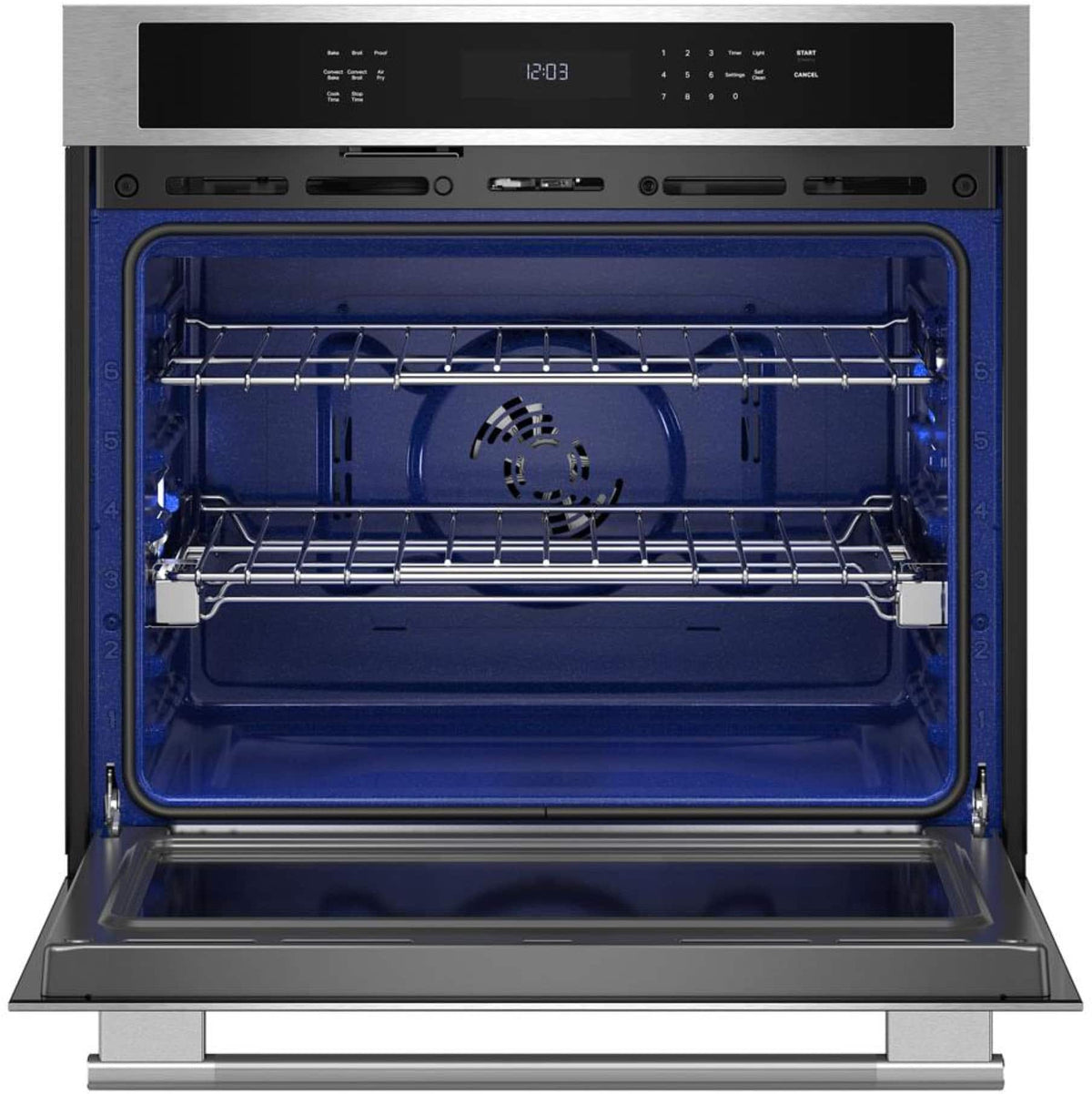 KitchenAid - 30" Built-In Single Electric Wall Oven with No Preheat Air Fry Mode - Stainless Steel