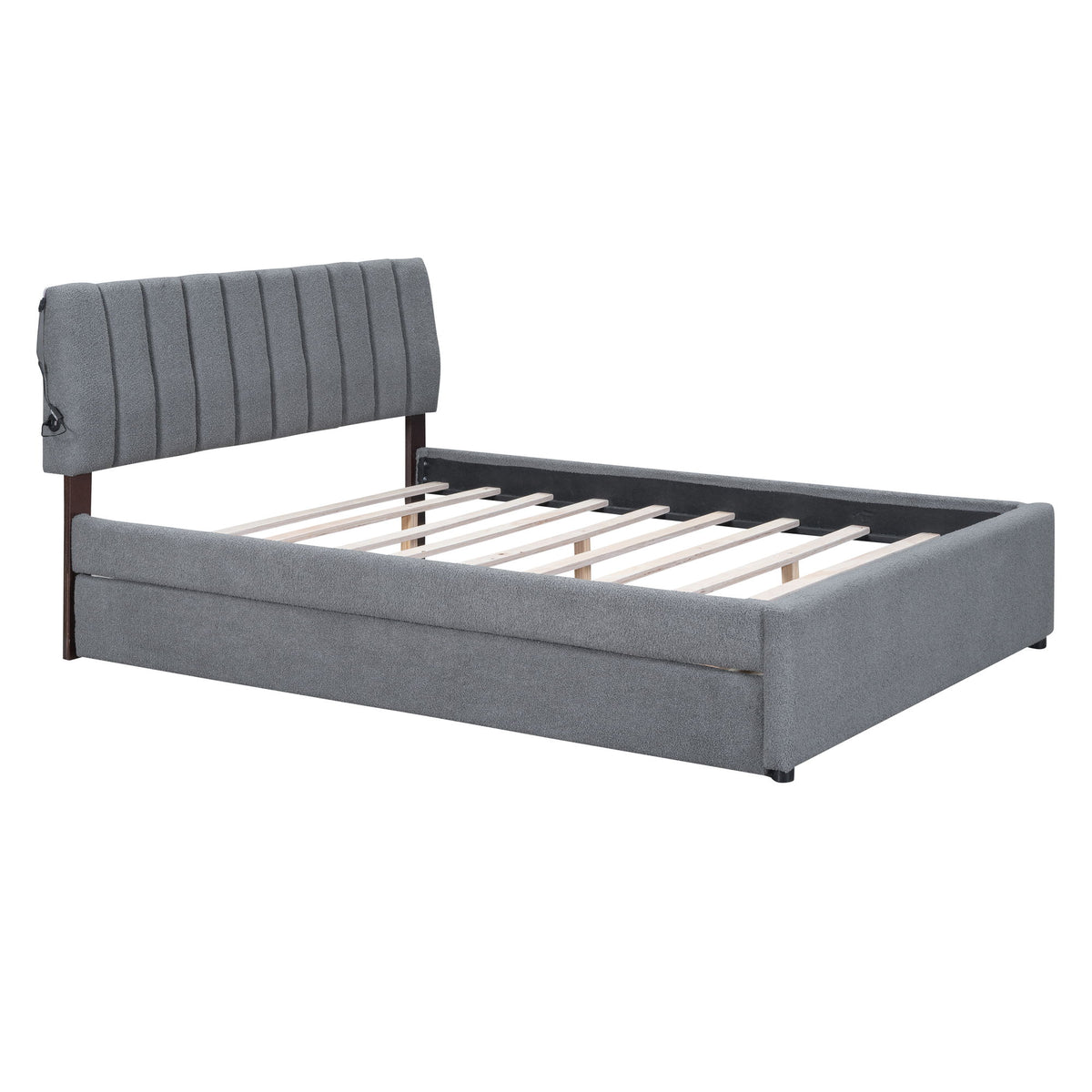 Upholstered Platform Bed With Trundle