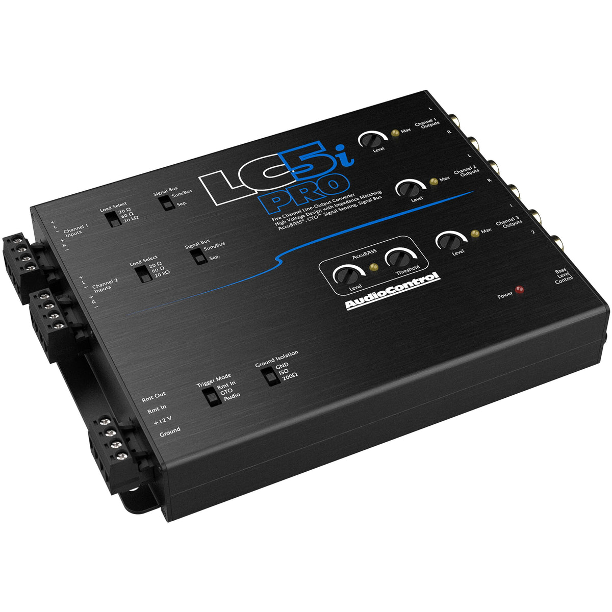 AudioControl - 5-Channel Active Line Output Converter with AccuBASS and Subwoofer Control - Black