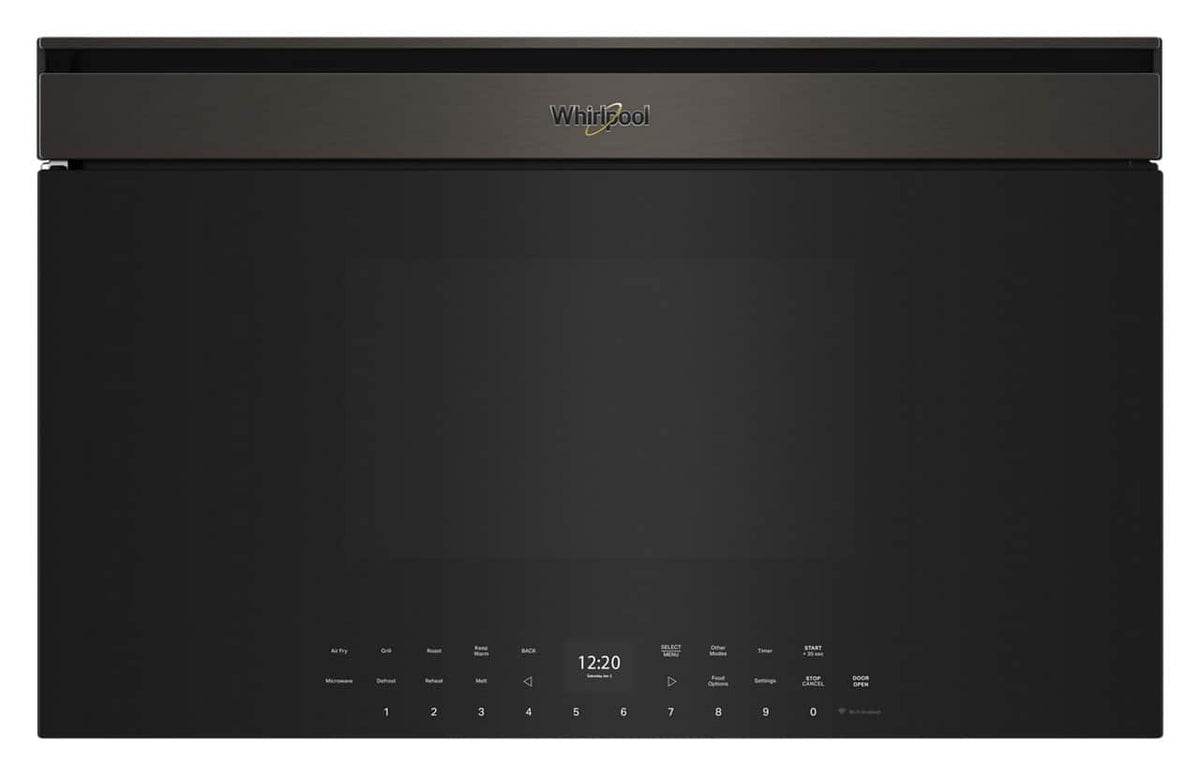 Whirlpool - 30-inch Built-In Smart Multifunctional Microwave Oven with Air Fry - 1,000 watts - Black Stainless Steel