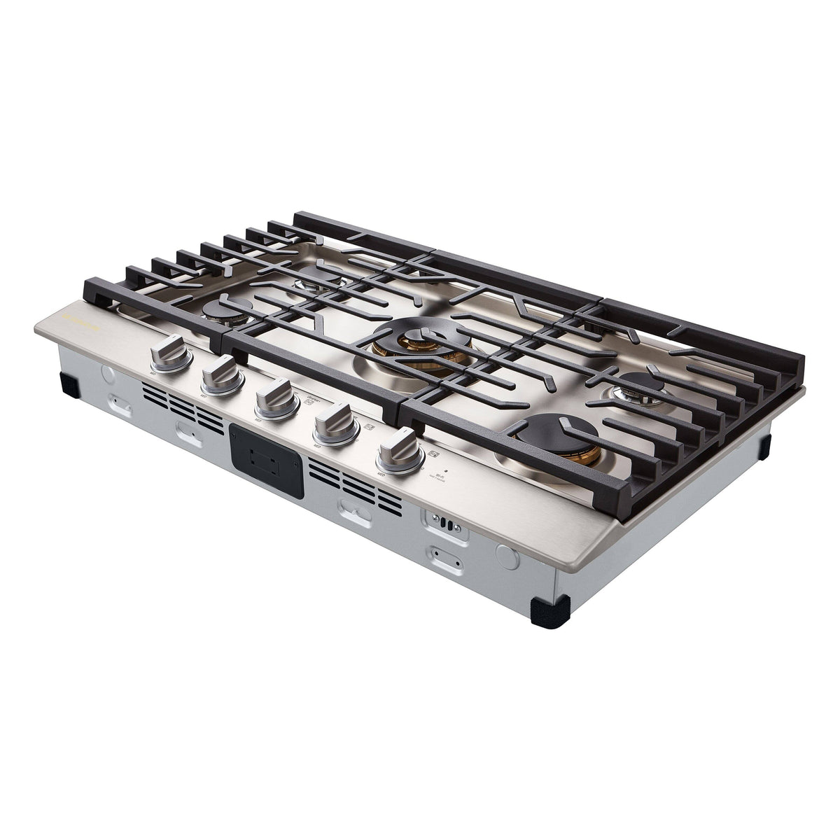 LG - SIGNATURE 36-in Wide Built-In Smart Gas Cooktop with 5 Burners, 24K BTU UltraHeat Dual Burner and LED Illuminated Knobs - Stainless Steel