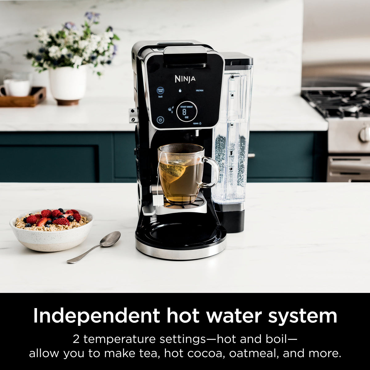 Ninja - DualBrew PRO 12-Cup Specialty Coffee System with Thermal Carafe, K-Cup Compatible, Hot Water System & Frother - Black/Silver