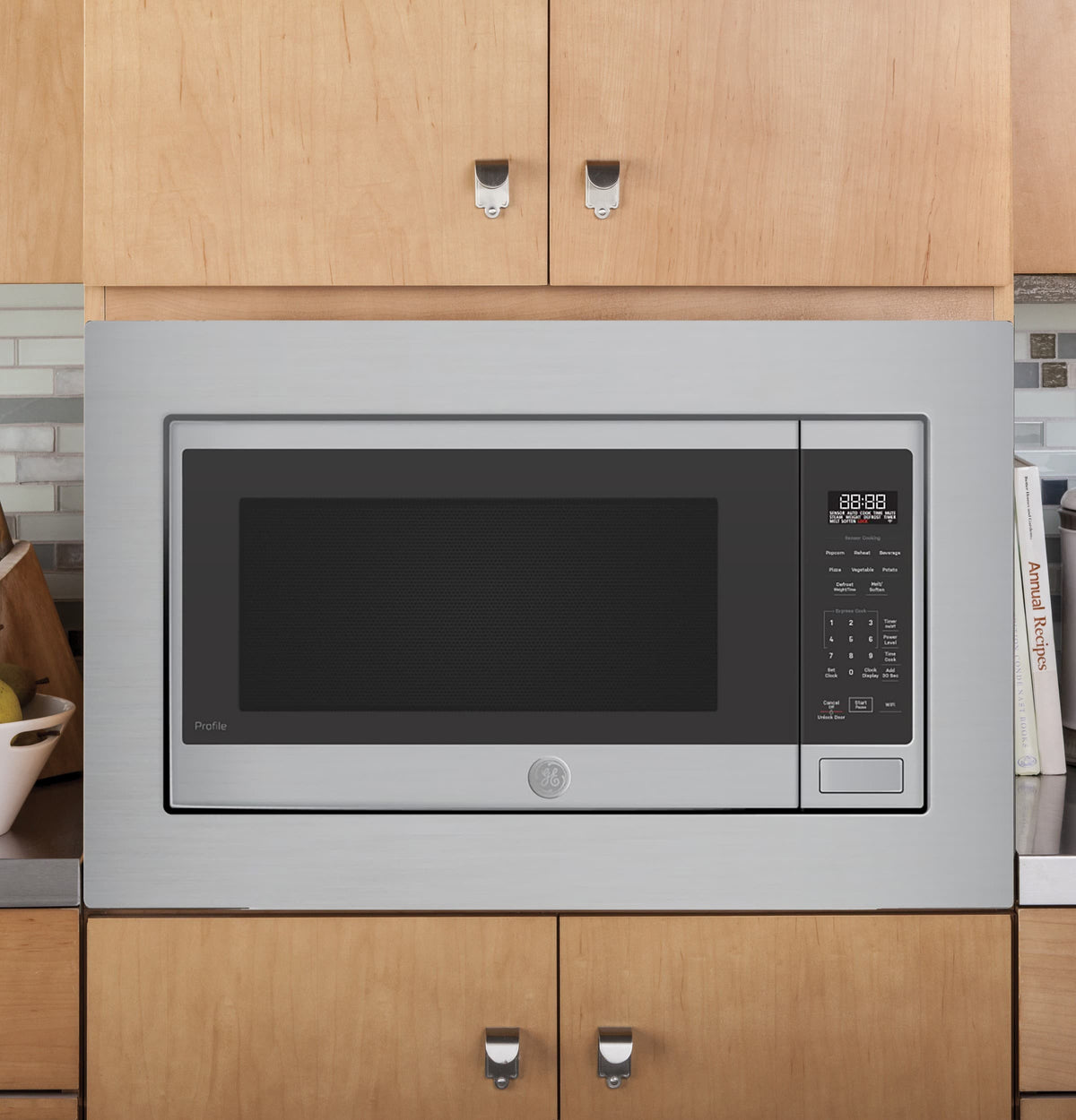 GE Profile - 2.2 Cu. Ft. Smart Built-In Microwave with Sensor Cooking and Glass Touch Controls - Stainless Steel