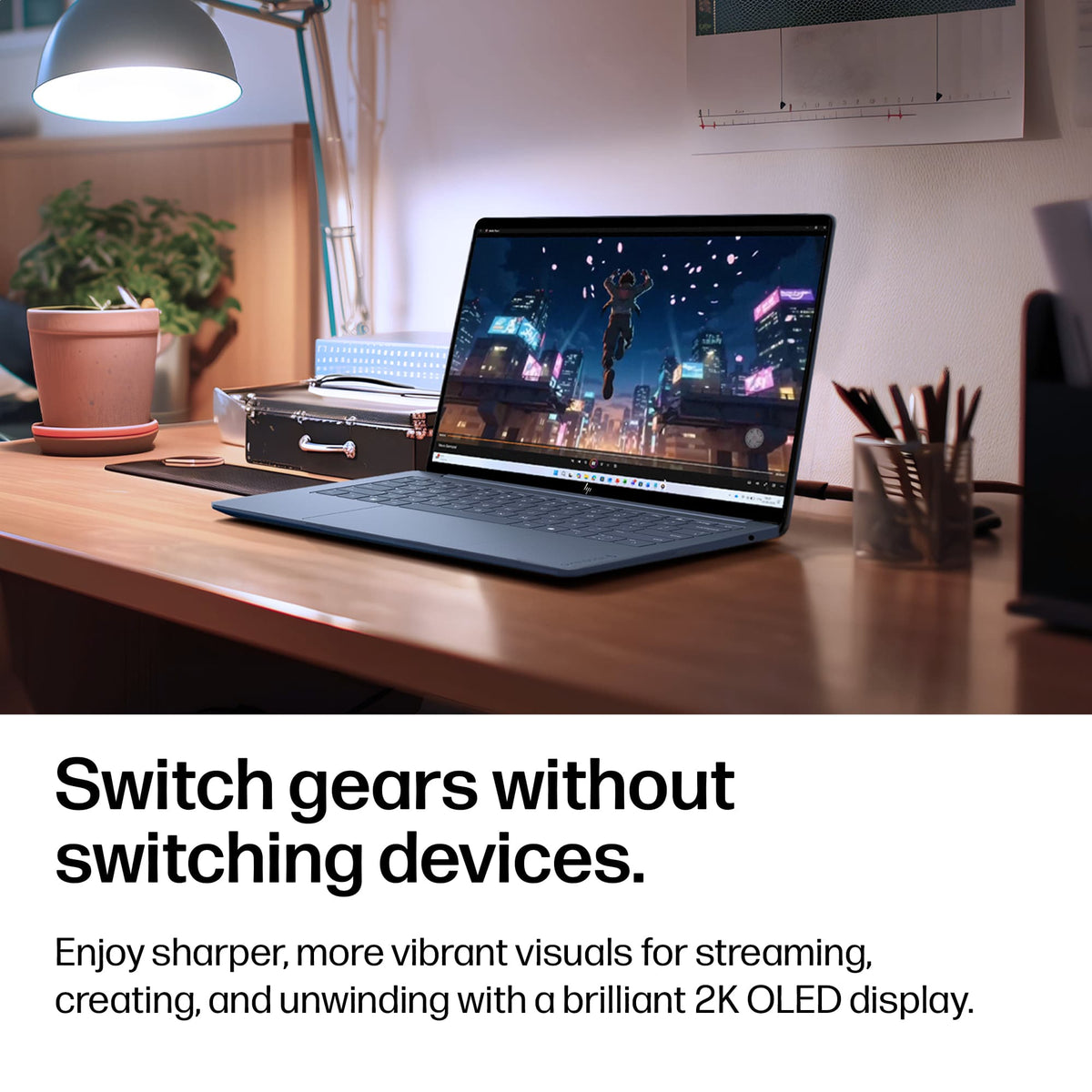 HP - Omnibook 5 - 14” 2K OLED Touchscreen Laptop - Intel Core 5 Series 3 (2026) - 8GB Memory - 256GB SSD - Starlit Blue