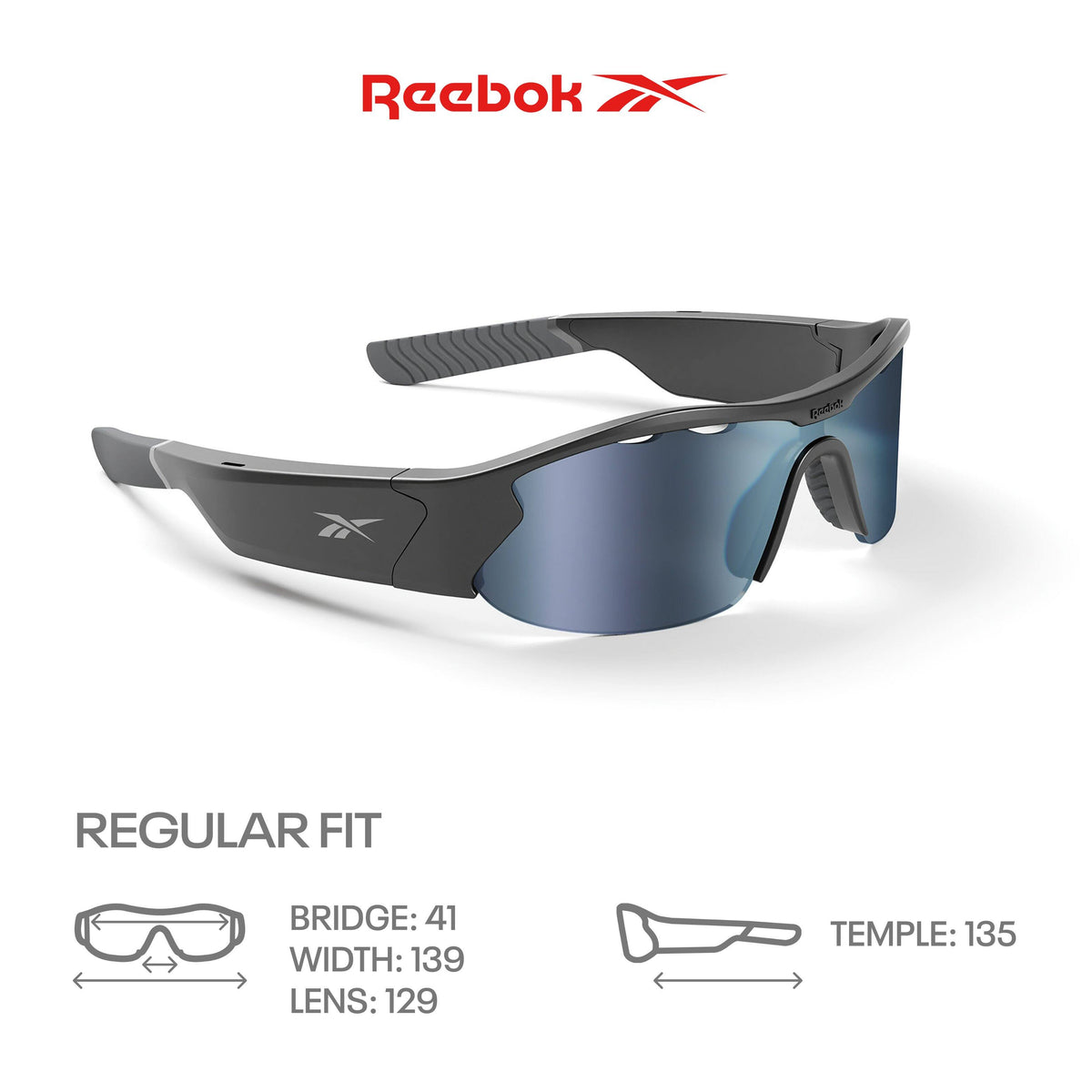 Reebok Octane Smart Eyewear Powered by Lucyd - Black/Silver