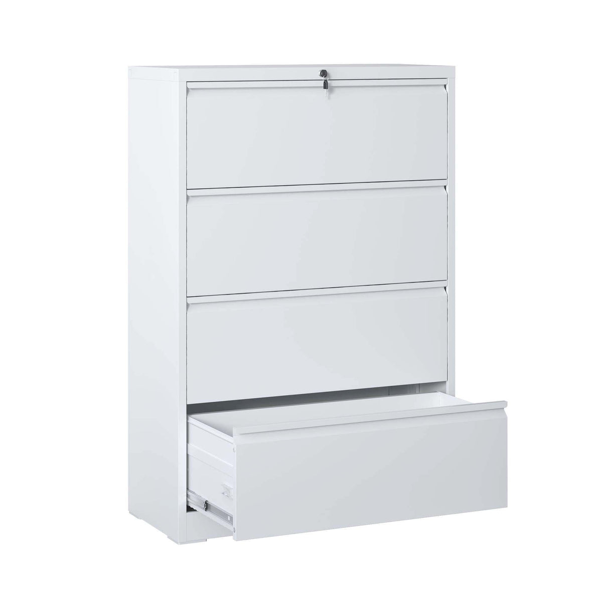 Archivador lateral, resistente, con cerradura, sistema de seguridad antivuelco, almacenamiento vertical para archivos de tamaño carta/legal/A4