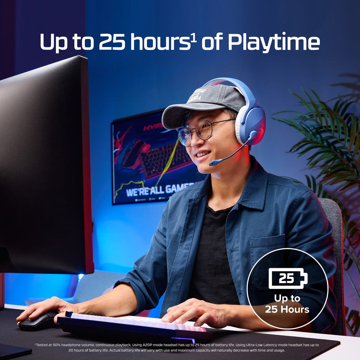 HyperX - Cloud Jet Dual Wireless Gaming Headset for PC, Mac, PS5, PS4, and Mobile - Black