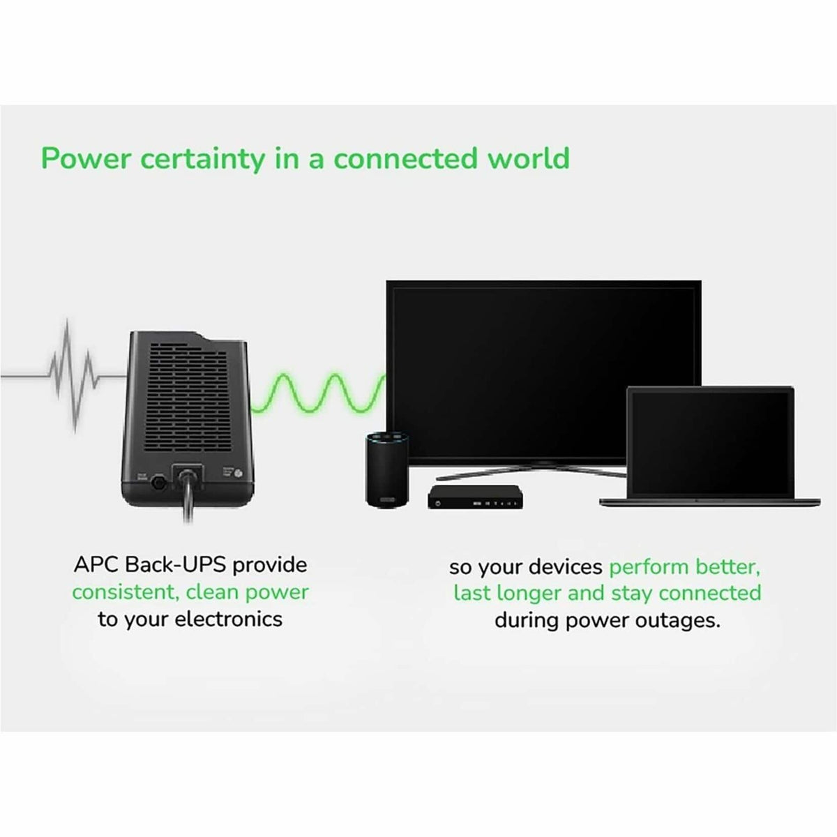 APC - UPS Battery Backup, 425VA/255W, Tower/Wall Mount, 6 Outlets, LED Indicator - Black