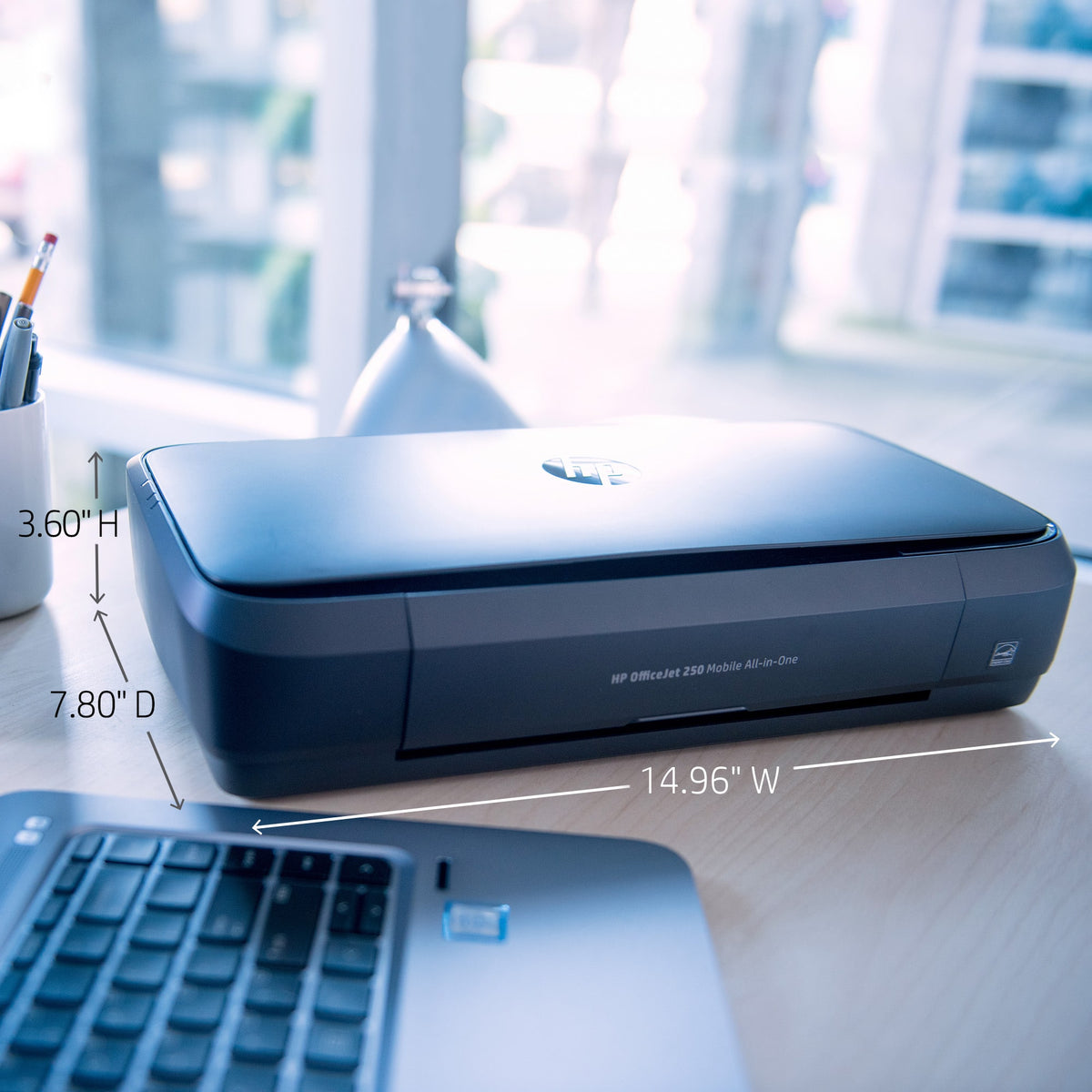 HP - OfficeJet 250 Mobile Wireless All-In-One Inkjet Printer - Black