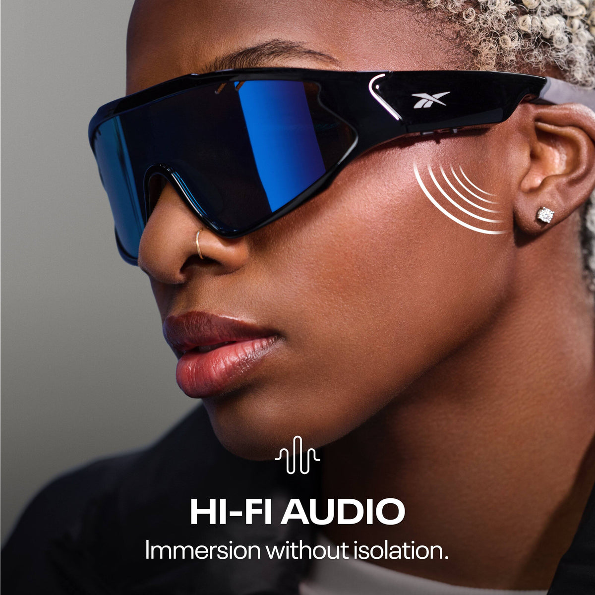 Reebok Voltage Smart Eyewear Powered by Lucyd - Black/Blue