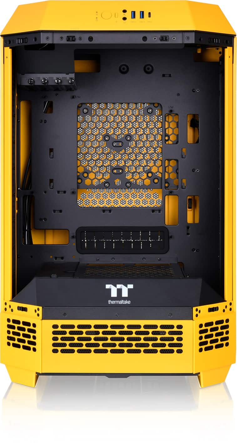 Thermaltake - The Tower 300 Micro ATX PC Case - Bumblebee Yellow