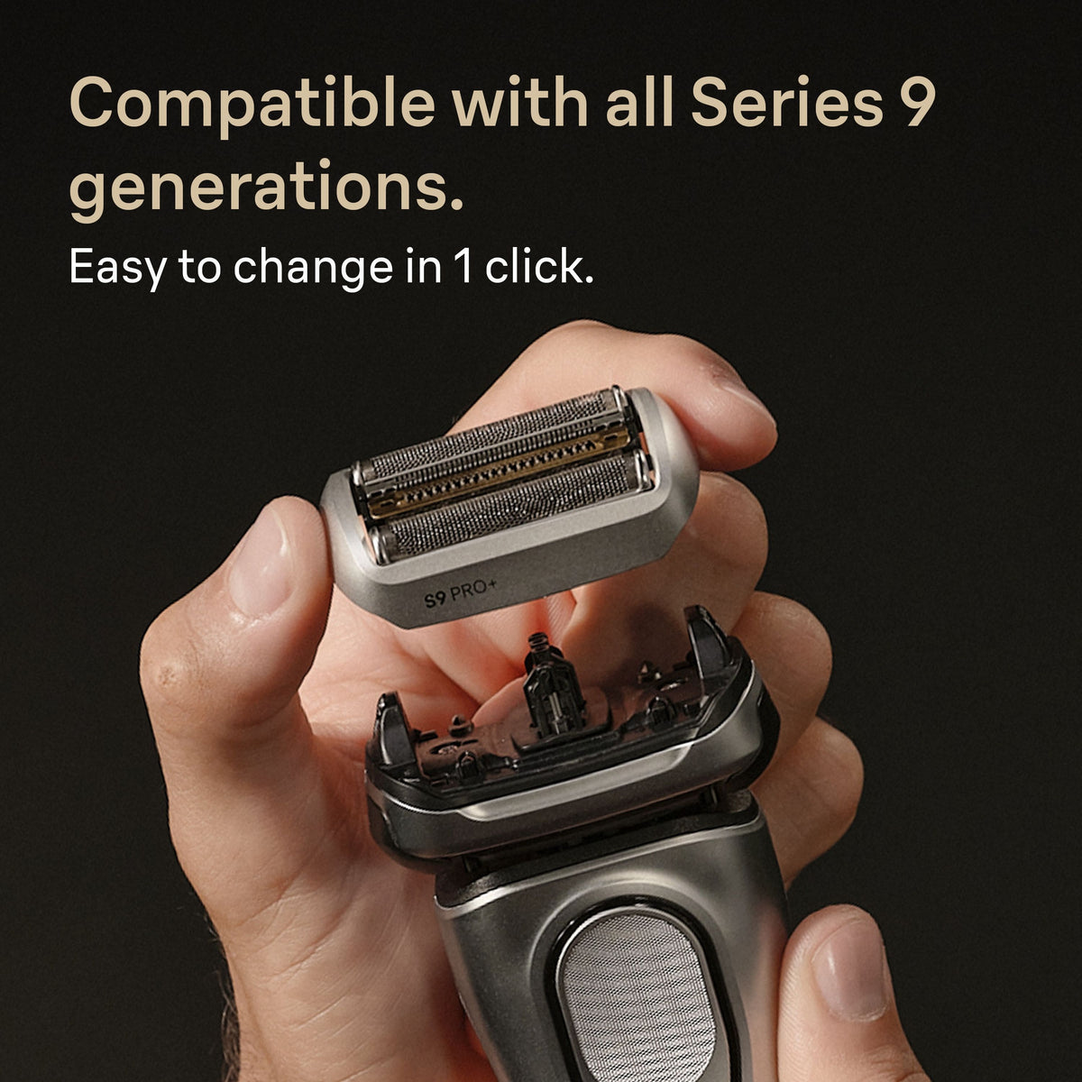 Braun - Series 9 PRO+ Men's Electric Shaver Head Replacement 96M Electric Shavers - Silver
