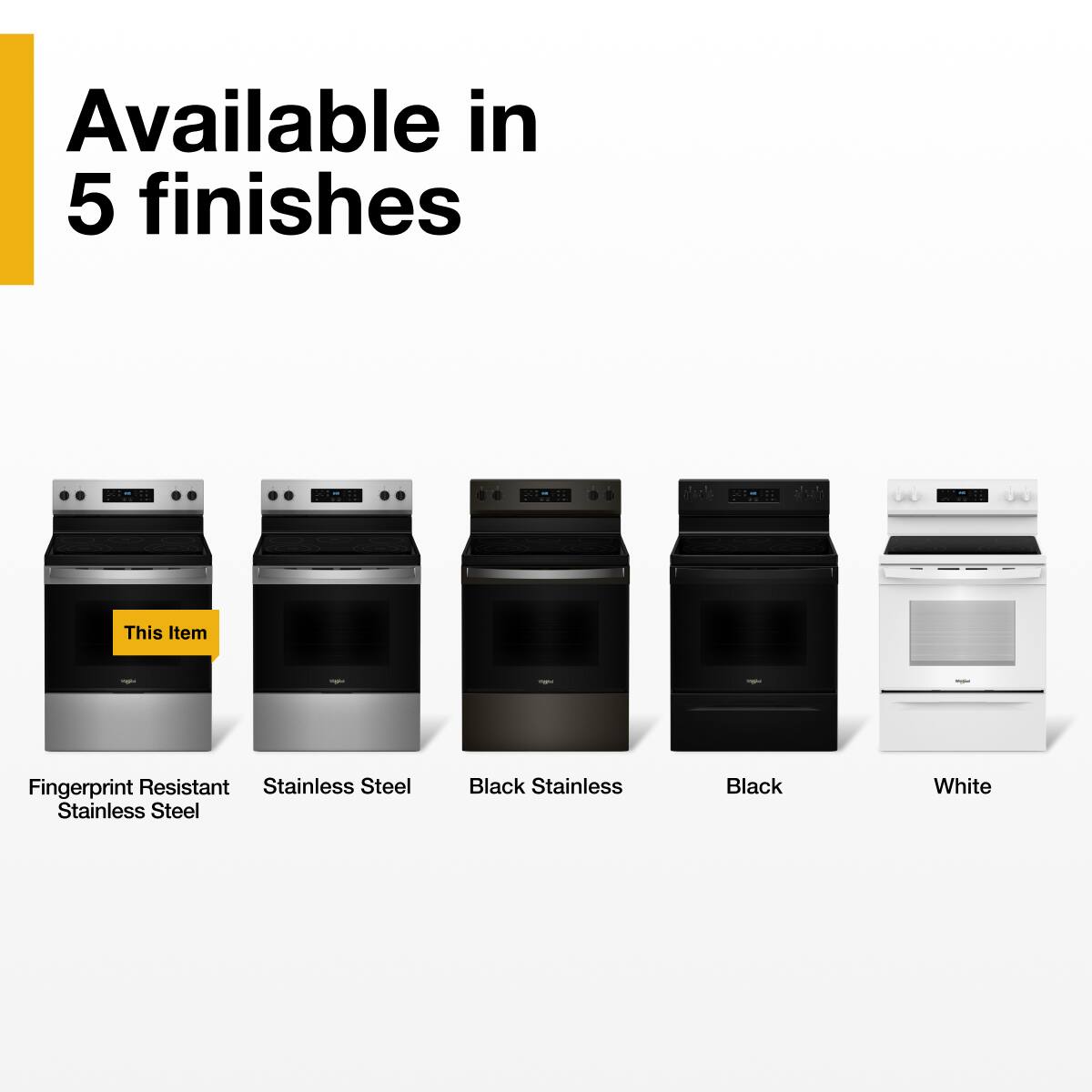 Whirlpool - 30 in. Wide 5 elements 5.3 cu. ft. Freestanding Electric Range with Cooktop Flexibility - Stainless Steel