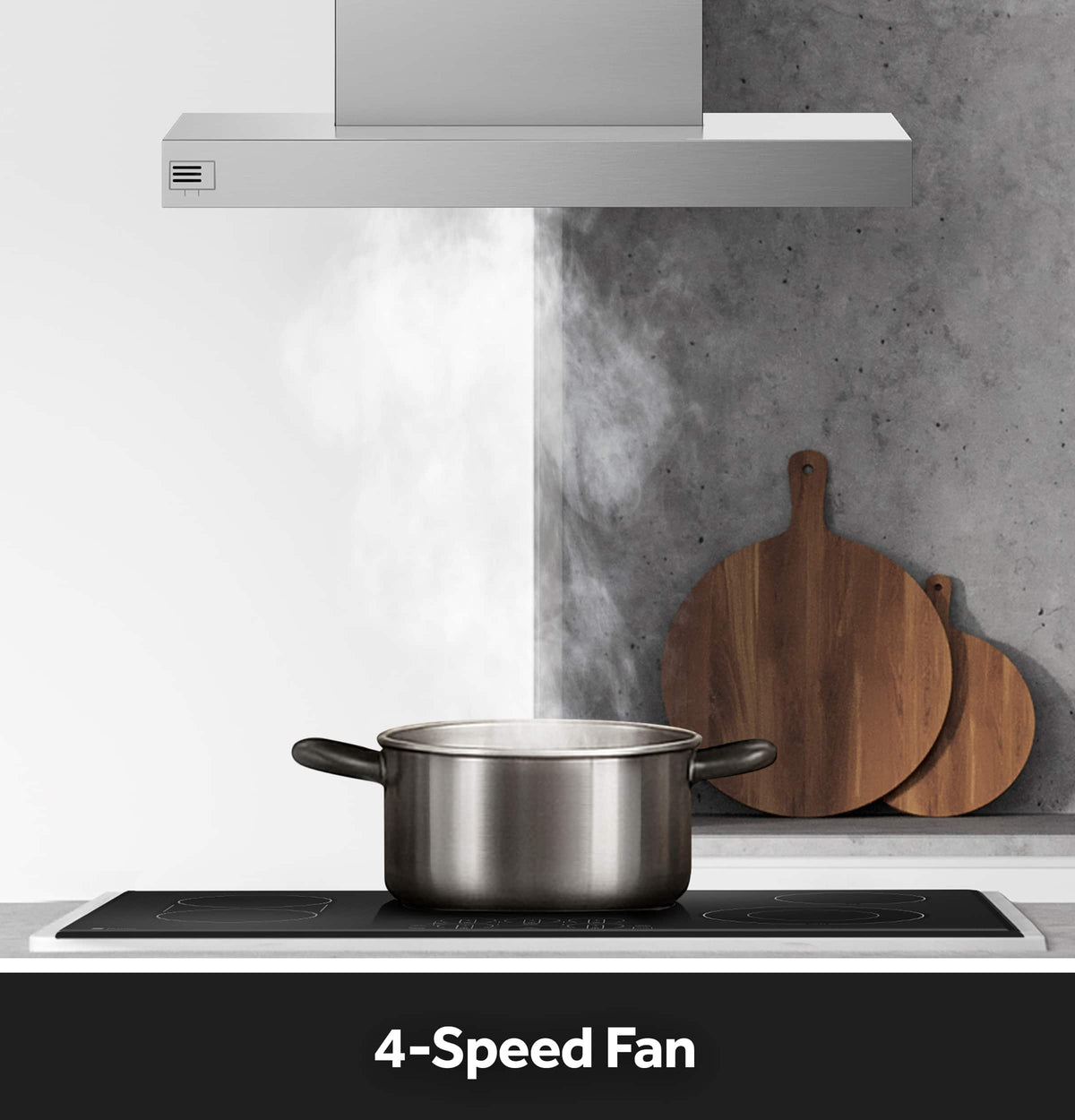 GE Profile - 36 inches - Convertible - Island Range Hood - Stainless Steel