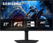 Samsung - 27" Odyssey G4 (G40H) Fast IPS FHD 300Hz 1ms AMD FreeSync Prem Gaming Monitor with HDR 10 (DisplayPort, HDMI) - Black