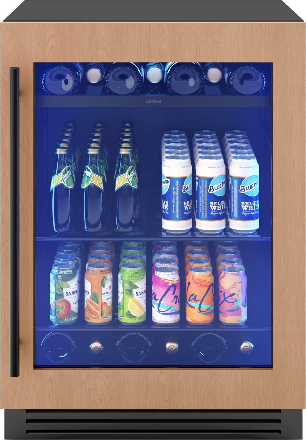 Zephyr - Presrv 24 in. 7-Bottle and 108-Can Single Zone Panel-Ready Beverage Cooler - Panel Ready + Glass