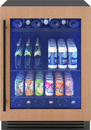 Zephyr - Presrv 24 in. 7-Bottle and 108-Can Single Zone Panel-Ready Beverage Cooler - Panel Ready + Glass