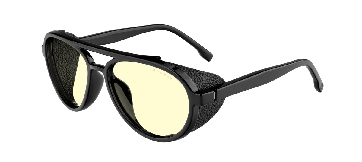 GUNNAR - Tallac Computer Glasses with Blue Light Reduction, Amber Lenses - Onyx