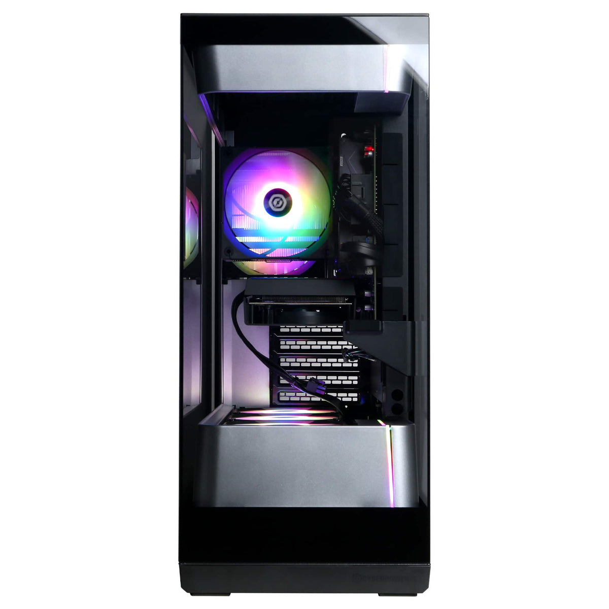 CyberPowerPC - Gaming Desktop - AMD Ryzen 7 8700F 2024 - AMD Radeon RX 9060 8GB - 16GB DDR5 Memory - 1TB SSD Storage - Black