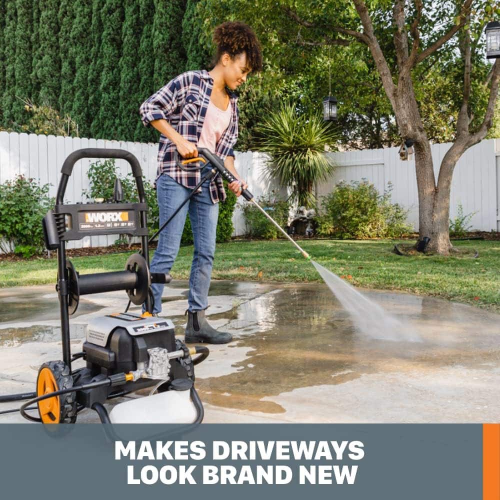 WORX - Electric Pressure Washer up to 2000 PSI - Black