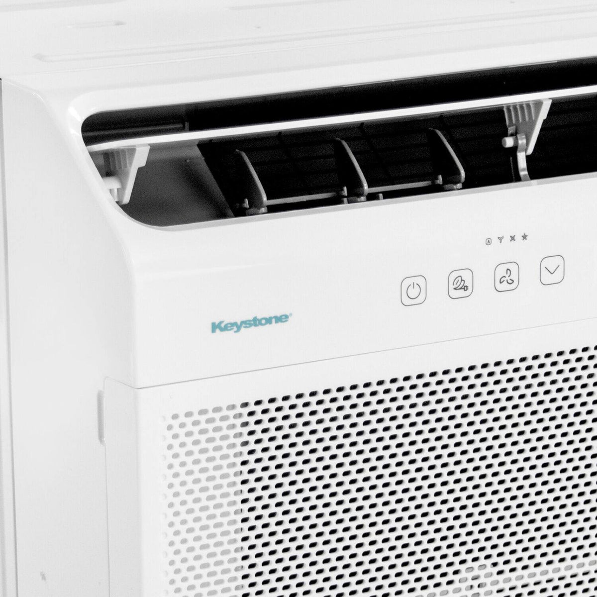 Keystone - 550 Sq. Ft 12,000 BTU Window Mounted Inverter Air Conditioner with 10,000 BTU Supplemental Heat Function - White