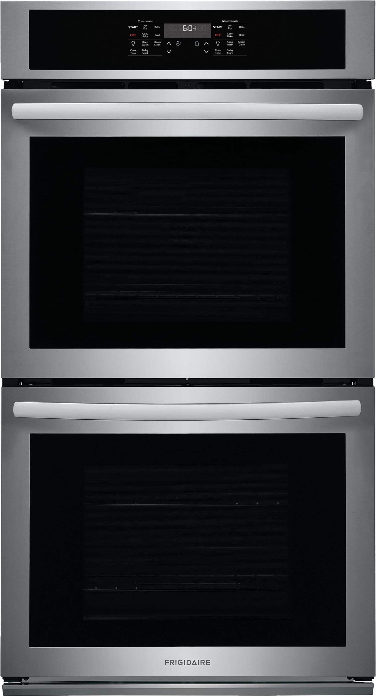 Frigidaire - 27" Built-In Double Wall Oven with Convection Bake and Air Fry - Stainless Steel