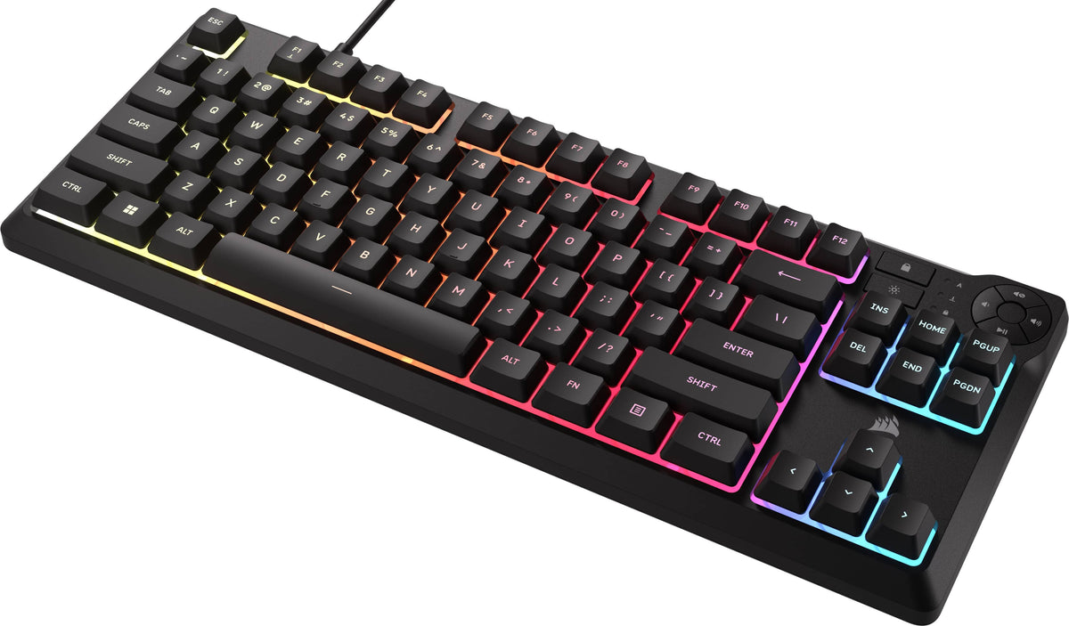 CORSAIR - K55 CORE TKL RGB Gaming Keyboard – 8-Zone RGB – Tenkeyless - Black