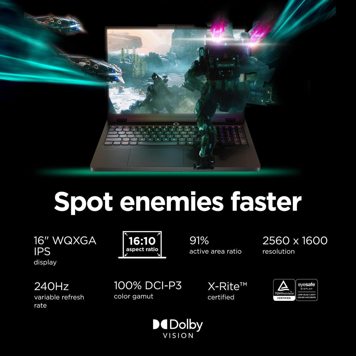 Lenovo - Legion Pro 5i 16" 3K LCD Gaming Laptop - Intel Core Ultra 7 255HX 2025 - 16GB RAM - NVIDIA GeForce RTX 5070 - 1TB - Eclipse Black