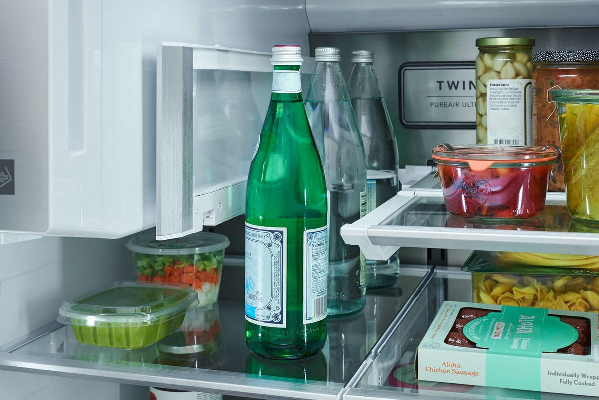 Frigidaire - Professional 36 in. Wide 26 Cu. Ft. Standard-Depth 4-Door French Door Refrigerator with Custom-Flex Temp Drawer - Stainless Steel