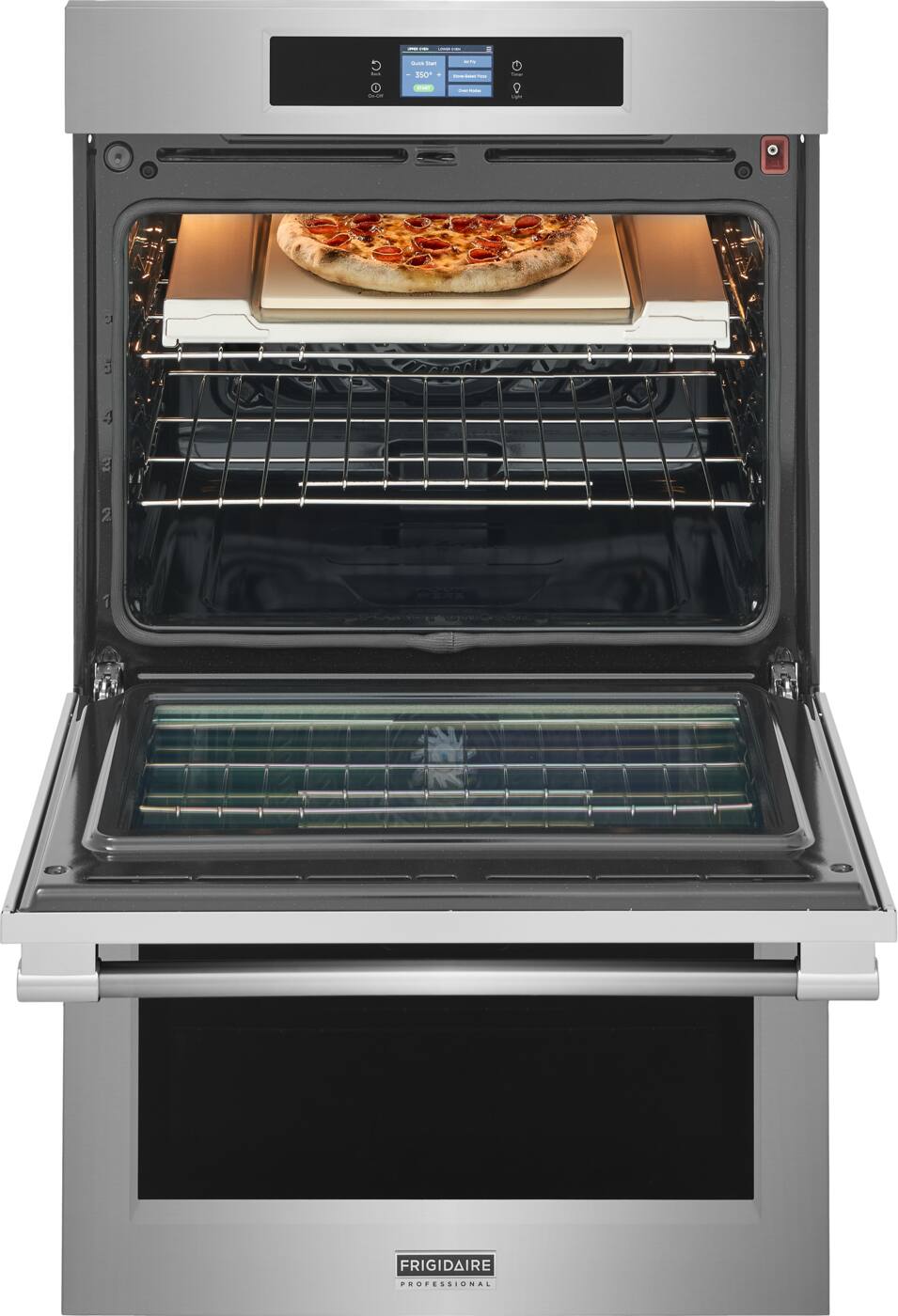 Frigidaire - Professional 30" Built-In Double Wall oven with Total Convection and Stone-Baked Pizza Mode - Stainless Steel