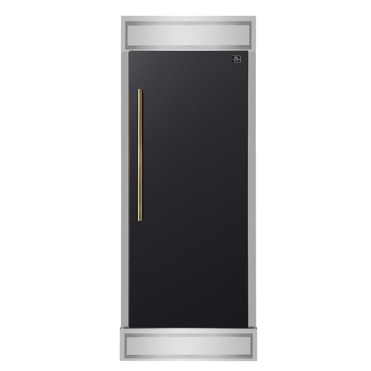 Forno Appliances - Maderno 13.6 Cu. Ft. Built-In Upright Convertible Refrigerator-Freezer with Right Swing Door - Black/Silver