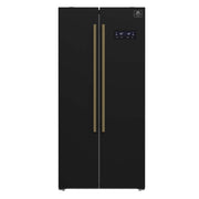 Forno Appliances - 33 in. Wide Salerno 15.6 Cu. Ft. Freestanding Counter-Depth Side-by-Side Refrigerator with Customizable Handles - Black