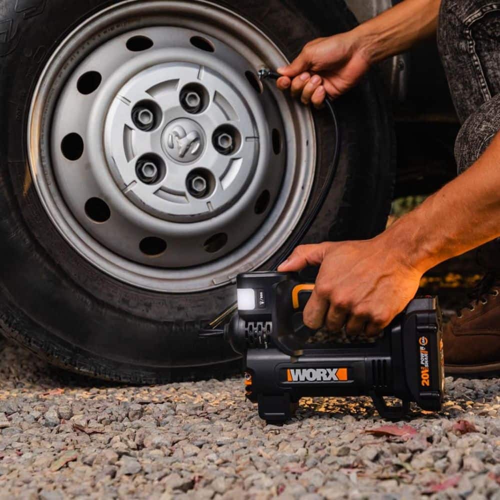 WORX - 20V MAX Cordless Multi-Function Air Pump Inflator (1 x 2.0aH Battery and 1 x Charger Included) - Black