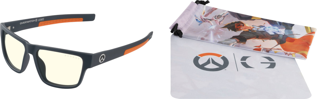 GUNNAR - Overwatch Ultimate Computer Glasses with Blue Light Reduction , Clear Lenses - Ash