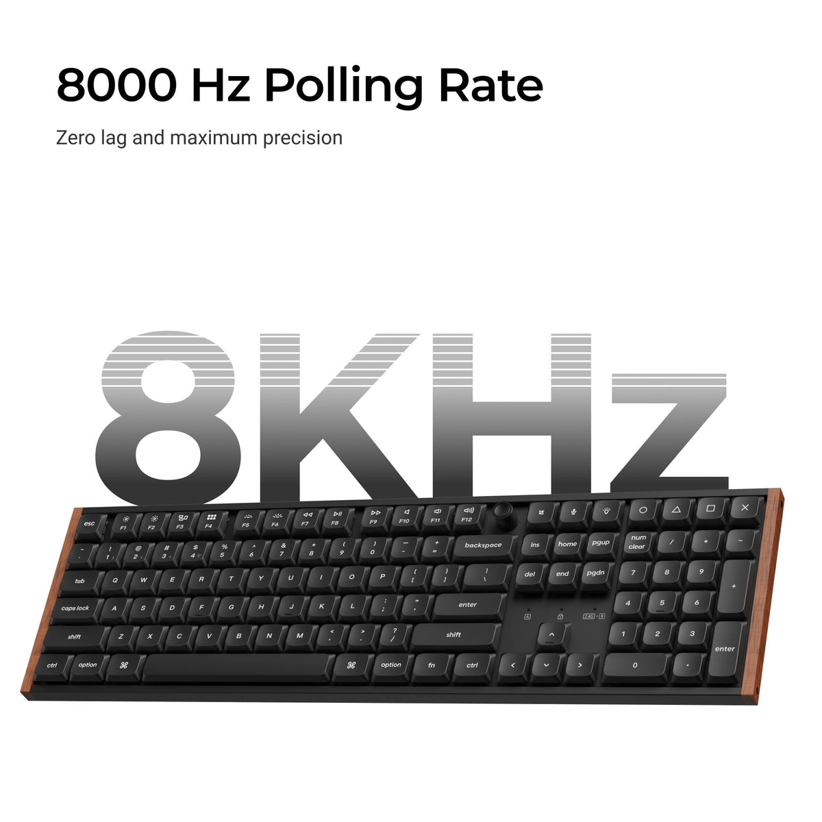 Keychron - K5 Ultra 8k 100% Custom POM Switch Mechanical Gaming Keyboard with Programmable ZMK Launcher Software - Black