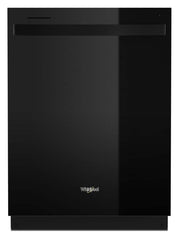 Whirlpool - 24 inch Top Control Built-In Stainless Steel Tub Dishwasher with Large Capacity Tall Top Rack and 50 dBA - Black