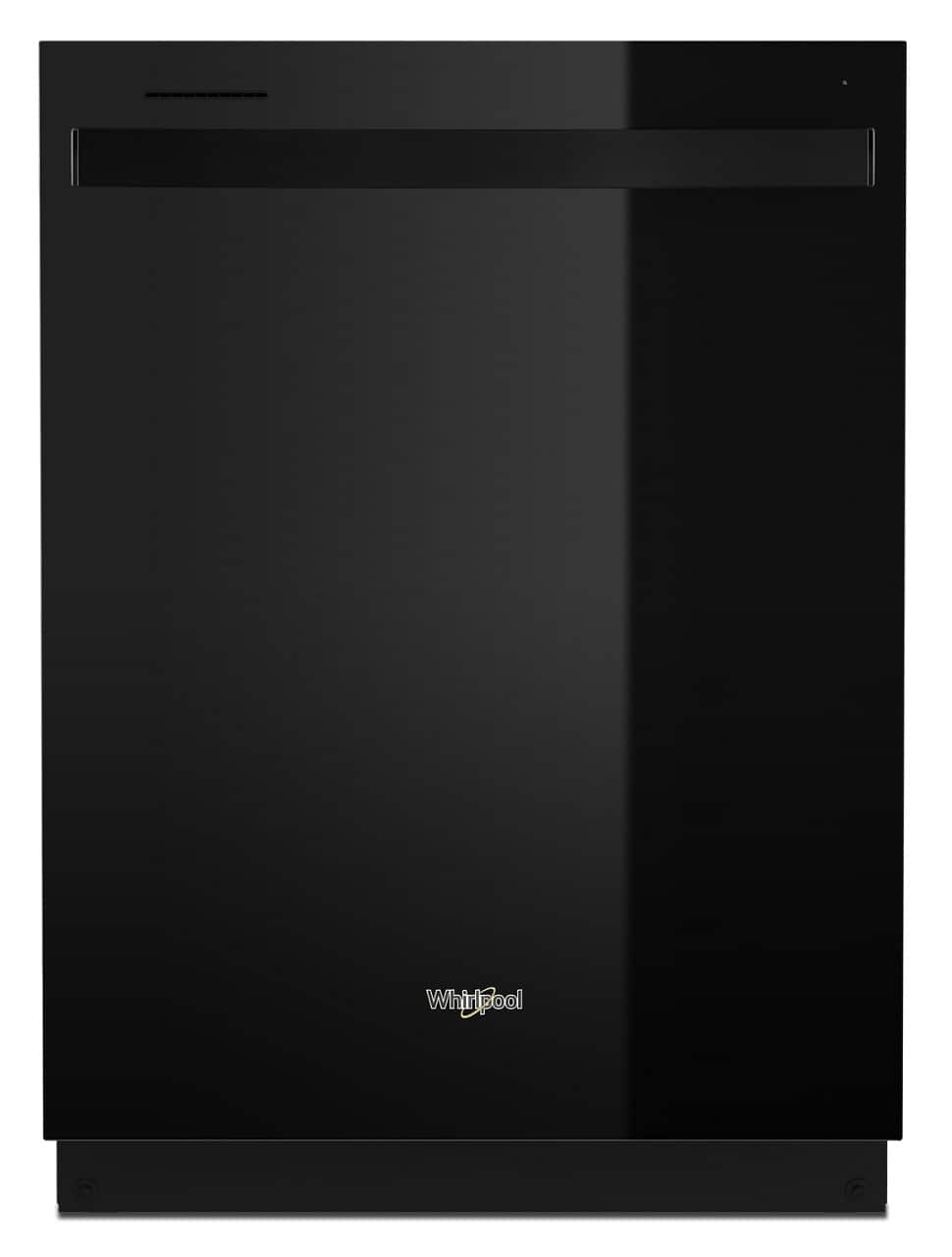 Whirlpool - 24 inch Top Control Built-In Stainless Steel Tub Dishwasher with Large Capacity Tall Top Rack and 50 dBA - Black