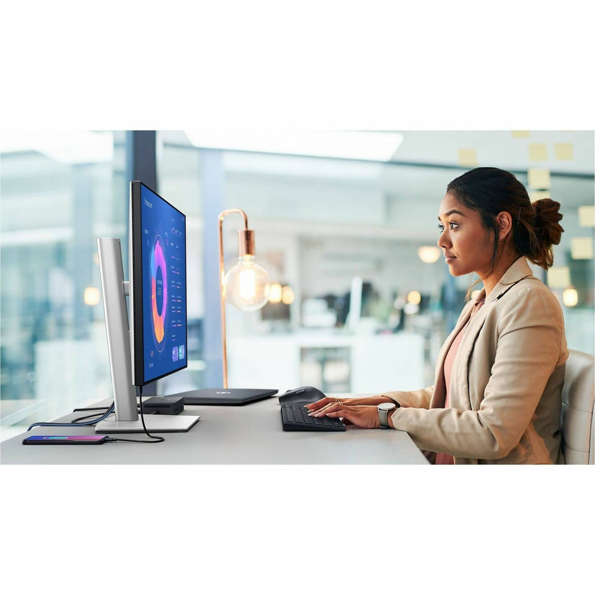 Dell - UltraSharp 27" IPS LED 120Hz Monitor (USB, HDMI) - Platinum Silver, Silver