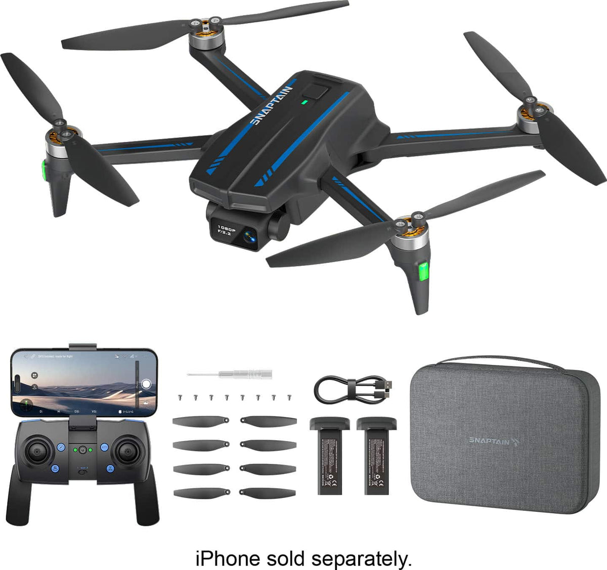 Snaptain - S5C Ultra 1080p Camera Drone with Remote Controller - Gray